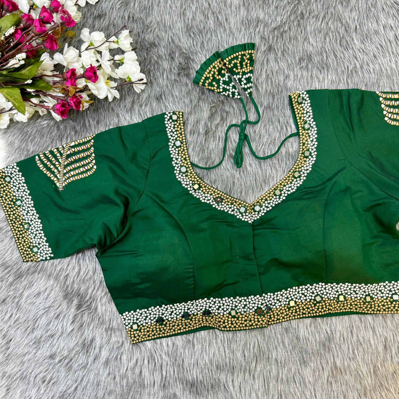 Rk Blouse Designer Soft Silk Heavy Work Party Wear Blouse Wholesale Online
